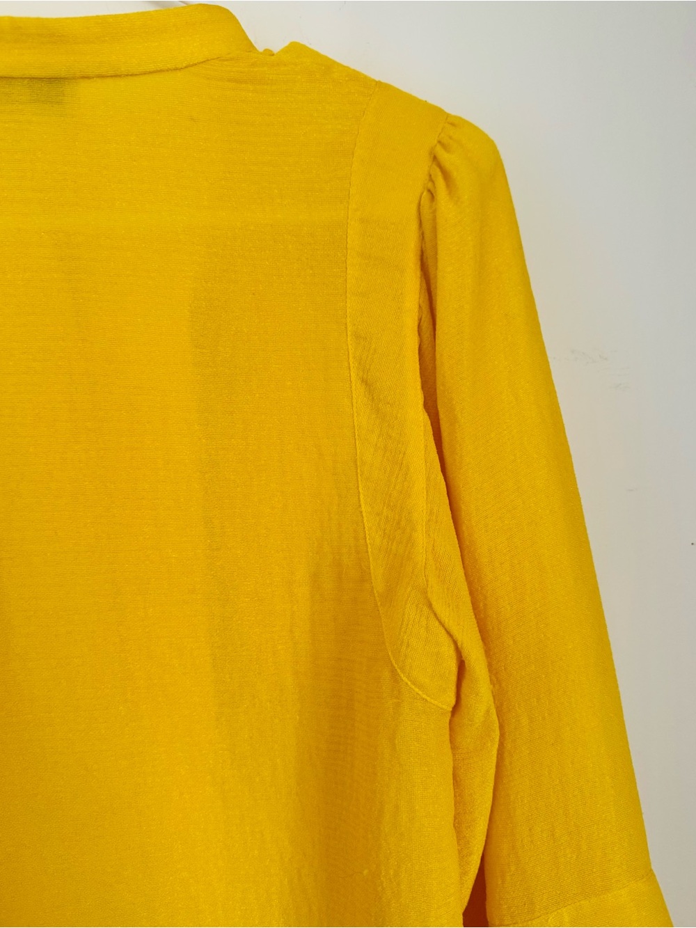 Tory Burch Vibrant Sunflower Yellow Blouse, Size 2 - Picture 6 of 7